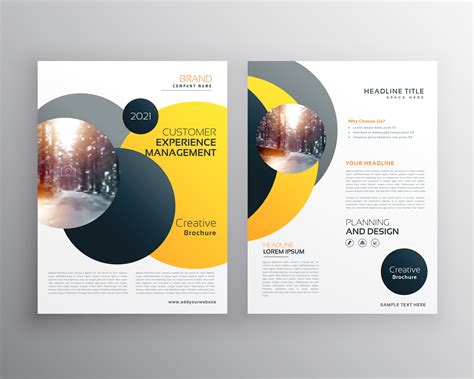 Modern Yellow Geometric Flyer Poster Design Template Download Free