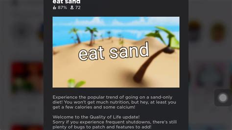 Roblox Eat Sand Youtube