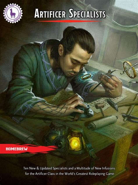 Artificer Specialties And Infusion Options Gm Binder Pdf Alchemy Mind