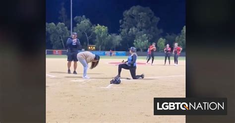 Watch This Softball Player Pull Off The Most Epically Lesbian Proposal To Her Girlfriend Ever