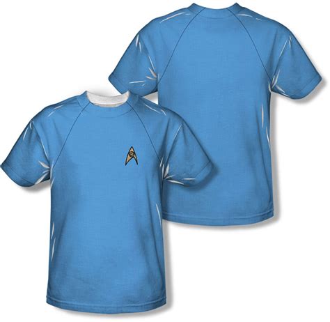 Star Trek Youth Tos Science Uniform Frontback Print T Shirt
