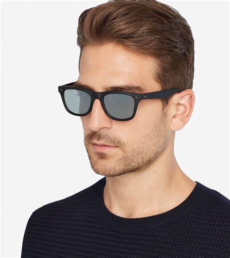 Men S Classic Square Sunglasses In Matte Black Cole Haan Us