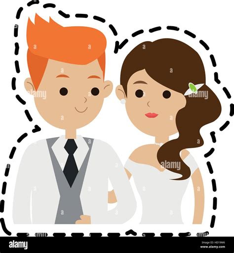 Isolated Bride And Groom Design Stock Vector Image And Art Alamy