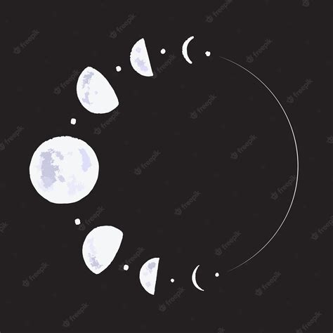 Premium Vector Graphic Illustration Texture Art Of The Moon With The Rise Of The New Moon