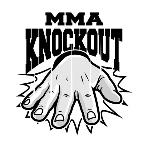 Hand Tapout Knockout Mma Vector Template Design Element For Logo