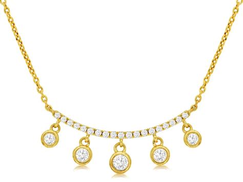 14k Yellow Gold Diamond Necklace Cazenovia Jewelry