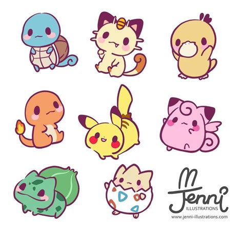 Pin By Mizuki Sōma On Stickers First 150 Pokemon 150 Pokemon Cute