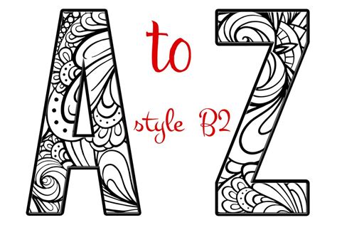 Coloring Letters Of The Alphabet B2 Custom Designed Graphic Objects
