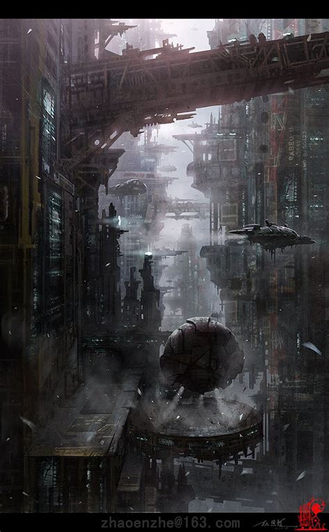 A Futuristic Cityscape With Lots Of Tall Buildings And Flying Objects