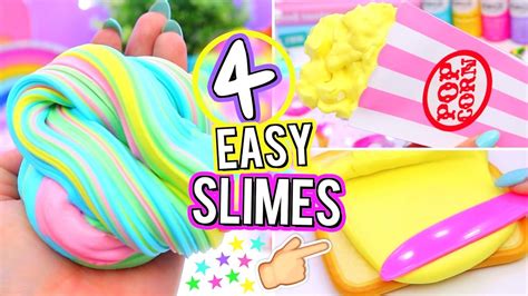 4 Easy Diy Slime Ideas How To Make Viral Slimes Youtube