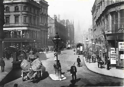 Looking Up New Street From Corner Of High Street Birmingham Late 19th