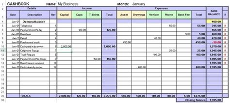 Small Business Accounting Spreadsheet —