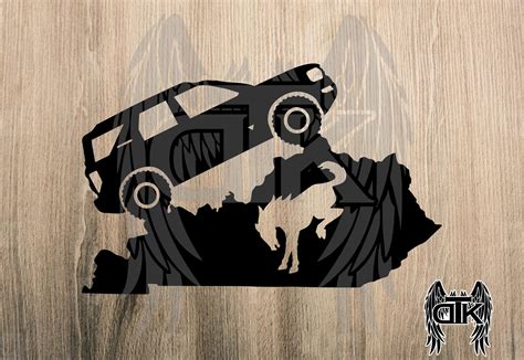 Bronco Riding On Kentucky Decal Ford Bronco Silhouette Decal Etsy