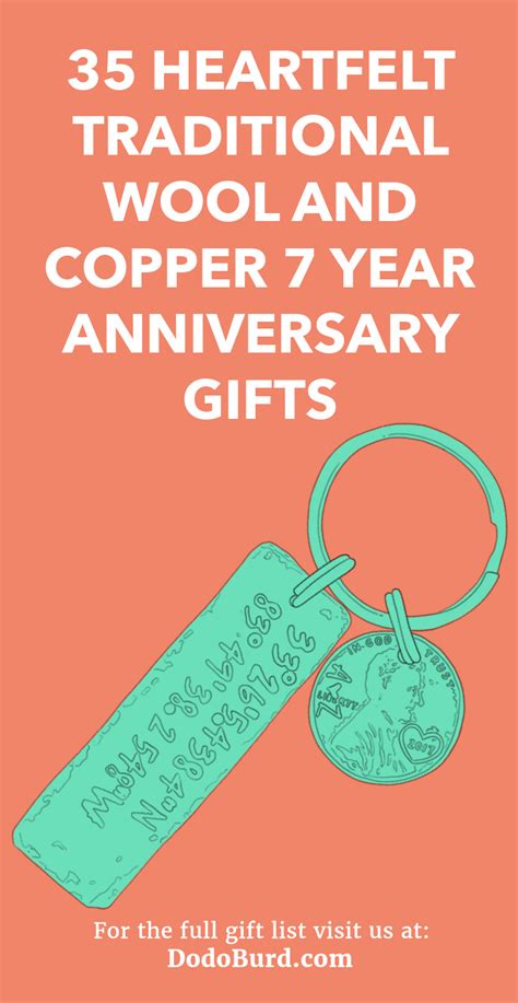 Handmade 7 year anniversary couples keychain. 35 Heartfelt Traditional Wool and Copper 7 Year ...