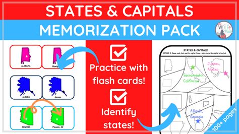 States And Capitals Memorization Practice Pack The Wolfe Pack