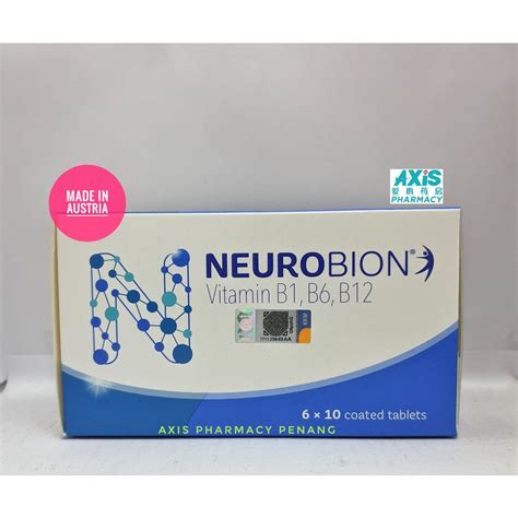 neurobion vitamin b1 b6 b12 tablets 60s 1 box exp 02 2023 shopee malaysia