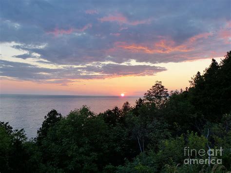 Lake Michigan Sunset From Michigans Upper Peninsula Photograph By
