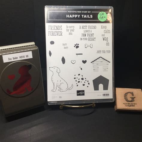Stampin Up Happy Tails Set And Coordinating Punch Happy Tails Paw
