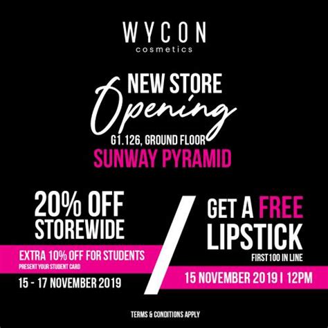 The property also offers access to the bus rapid transit (brt). WYCON Cosmetics Sunway Pyramid Opening Promotion (15 ...