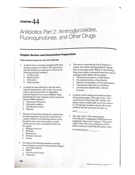 Antibiotics Part 2 Aminoglycosides Phar 1280 Studocu