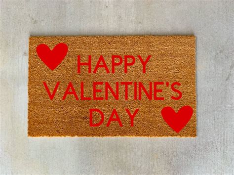 Happy Valentines Day Doormat Welcome Mat Cute Doormat Valentines Day