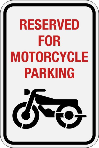 Motorcycle Parking Western Safety Sign