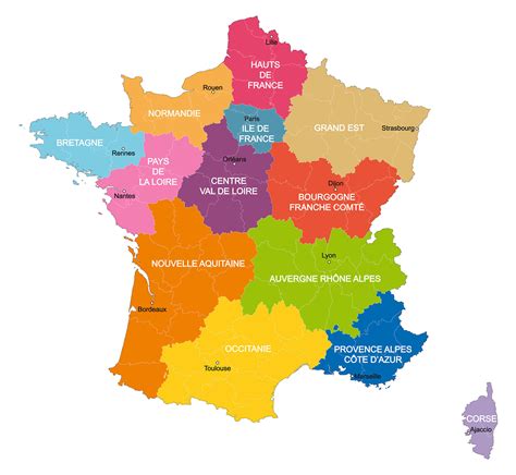 Carte De France Avec Les Regions Réforme Territoriale Adoption à L