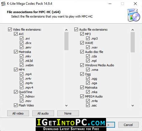 Works great in combination with windows media player and media center. K-Lite Mega Codec Pack 14.9.6 Free Download