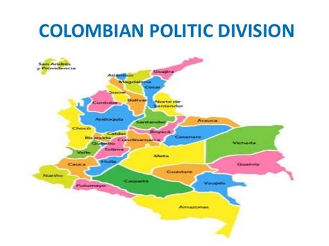 Politic And Administrative Division Of Colombia 4th