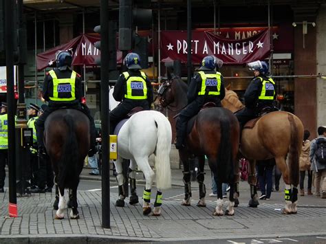 Met Police Horses Metropolitan Police Horses On Crowd Cont Flickr