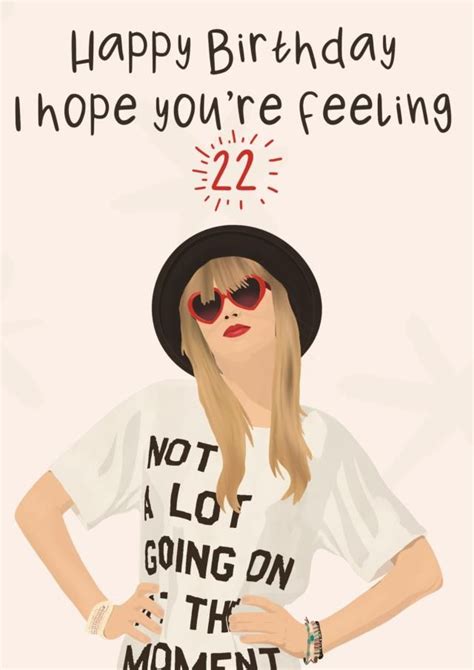 Taylor Swift Birthday Card Thortful Letras De Taylor Swift Fiesta De Taylor Swift