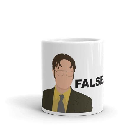False Dwight K Schrute Mug The Office Cup Minimalist Etsy