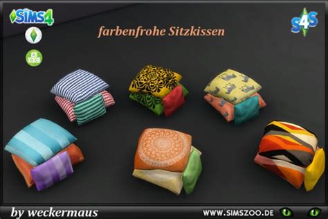 Blackys Sims 4 Zoo Seat Cushions By Weckermaus • Sims 4 Downloads