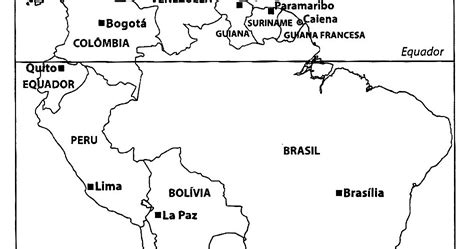 Mapa Da America Do Sul Para Pintar EDUCA
