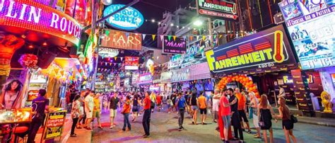 Night Walking Street In Pattaya Go Go Bars And Strip Clubs Thailand