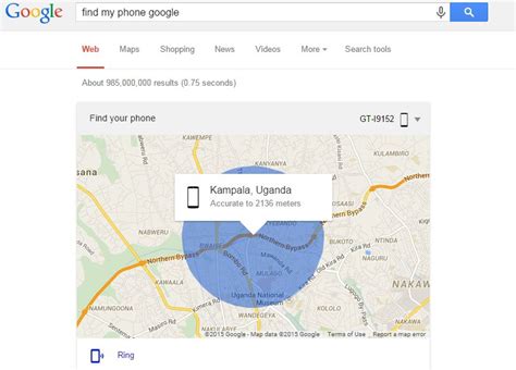 Track a current android location by phone number. Just type "Find my Phone" in Google to locate your lost ...