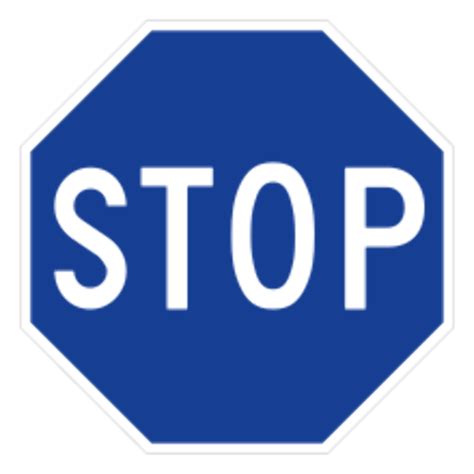 Download High Quality Stop Sign Clip Art Blue Transparent Png Images