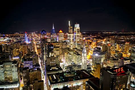 Center City Philadelphia At Night City Cities Buildings Photography