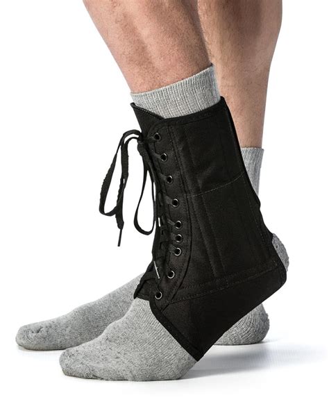 Lace Up Ankle Supports Black