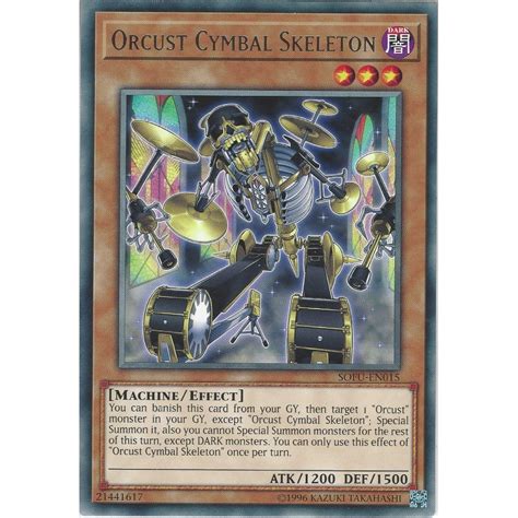 Yu Gi Oh Trading Card Game Yu Gi Oh Orcust Cymbal Skeleton Sofu