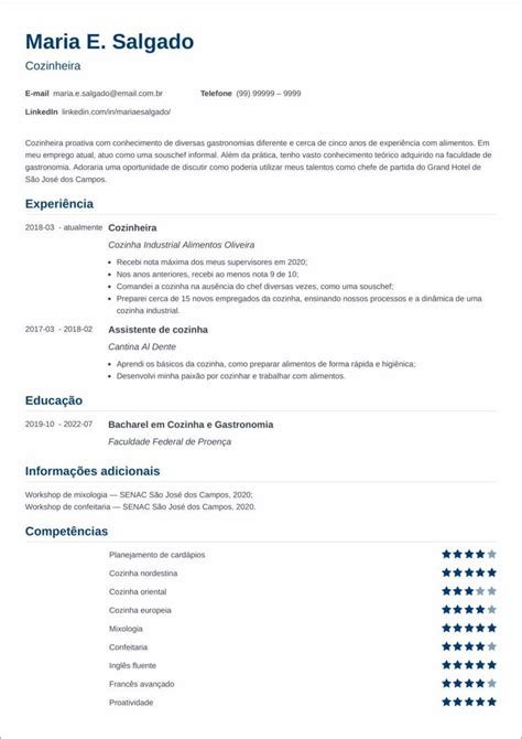 Modelo De Currículo Básico Como Fazer Seu Cv Simples