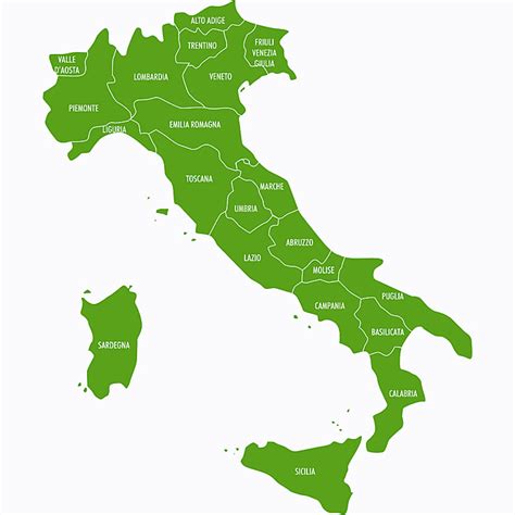 In italien wird gern und häufig motorrad gefahren. Karte Italien Stiefel | Kleve Landkarte
