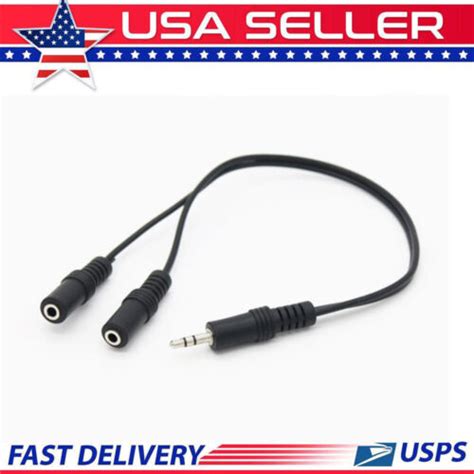 Mm Stereo Audio Male To Female Headset Mic Y Splitter Cable