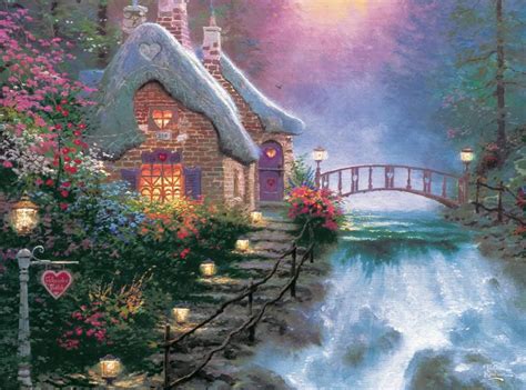 Thomas Kinkade Sweetheart Cottage Ii 1000 Piece Puzzle By Ceaco