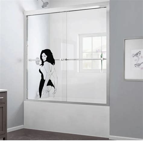 Super Sexy Naked Girl Nude Sticker Stylish Glass Tile Bathroom Door