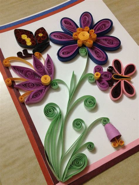 My First Quilled Card Quilling Work Origami And Quilling Quilling Designs