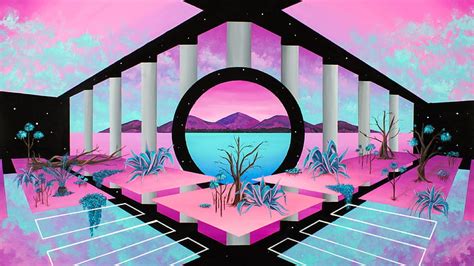 Online Crop Hd Wallpaper Retrowave Vaporwave Abstract Pink Pink