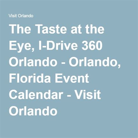 Orlando Events Calendar Concerts Festivals And Exhibits Orlando