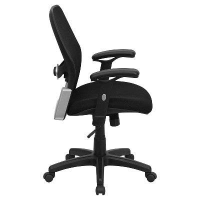 Black ergonomic mesh computer office desk midback task chair w/metal base. Mid-Back Black Super Mesh Executive Swivel Office Chair ...