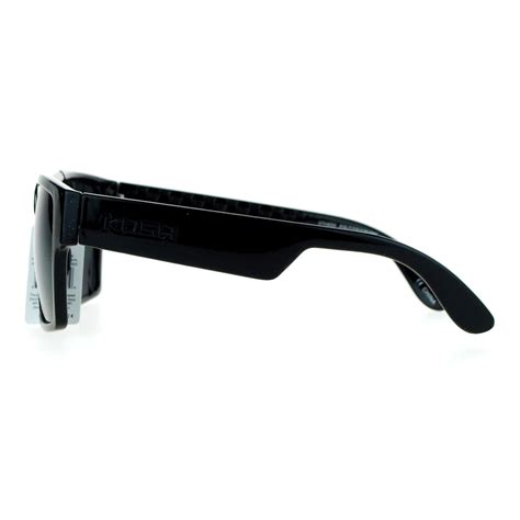 Kush Sunglasses Square Retangular Black Frame Dark Black Lens Uv 400 Ebay
